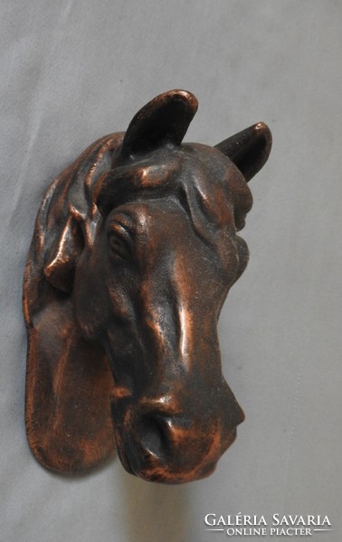 Bronzed horse head