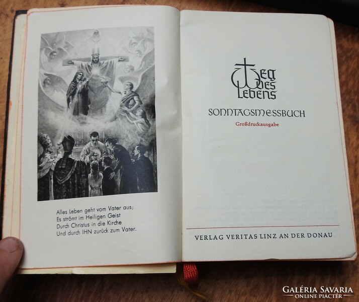 Antique German holy books - missal book, New Testament, prayer book