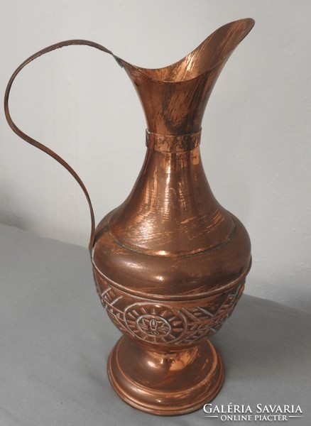Copper carafe with pattern - spout
