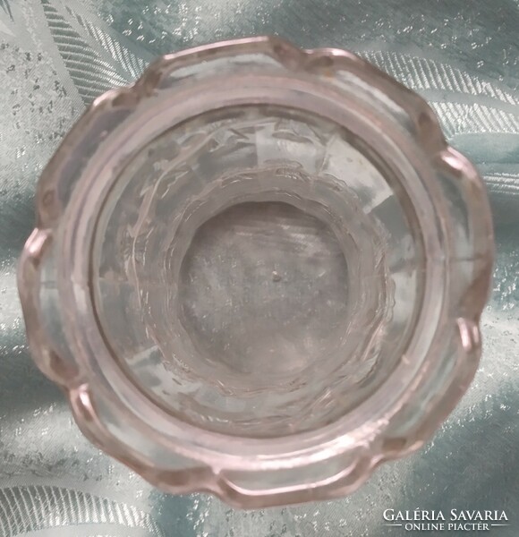 Üveg váza art deco masnis