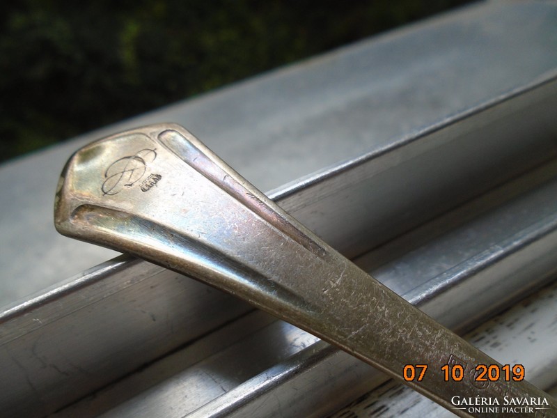 30 G silver wellner 90 silver-plated patina spoon with noble crown monogram