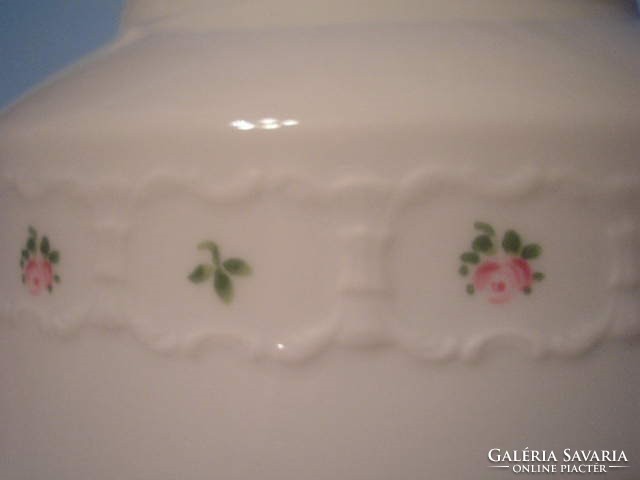 Rimmed with antique flower pattern convex or saucer, also for bowls, showcase quality