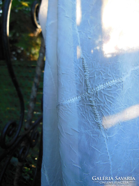 Curtains - 2 pieces! - 6 Meters x 160 cm - 240 x 230 cm - thick - embroidered - off-white - ready-to-sewn