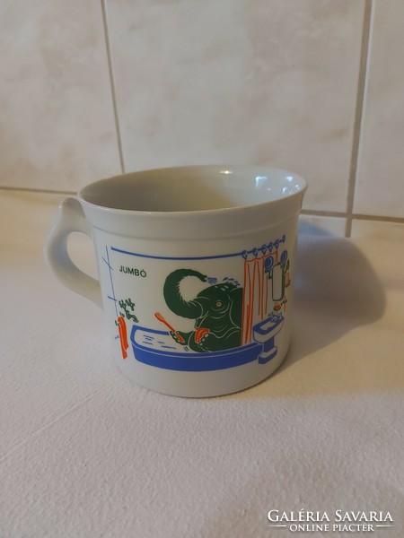 Zsolnay large-sized, rare mug with jumbo inscription