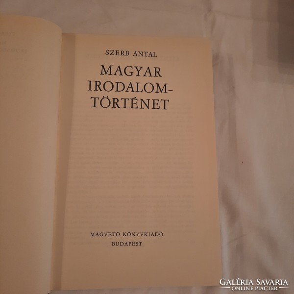 Szerb Antal: Magyar irodalomtörténet     Magvető Könyvkiadó 1972     ötödik kiadás