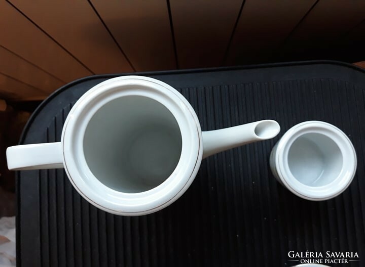 Alföldi porcelán: retro, sárga pöttyös kávés/mokkás készlet