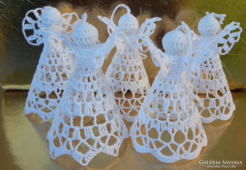Wonderful quality handmade crocheted angel neck approx. 9 cm