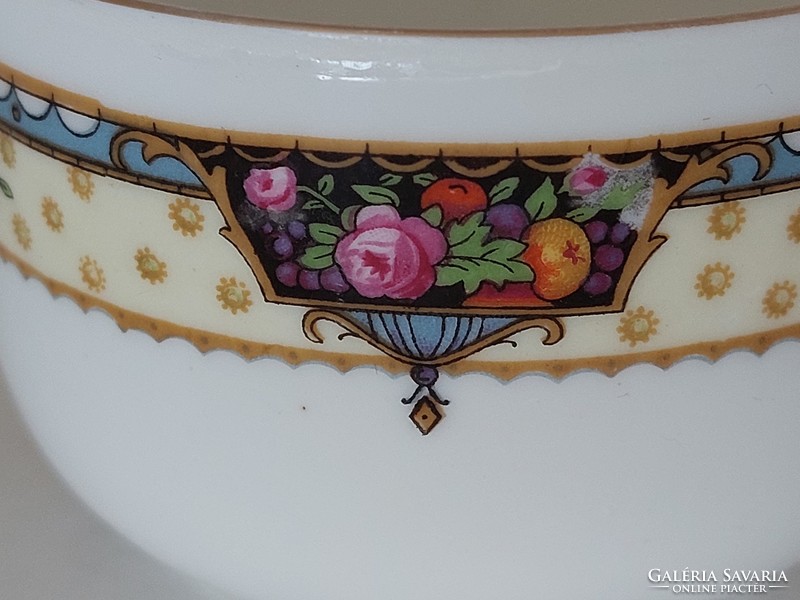 Régi Phoenix porcelán csésze rózsás gyümölcsös vintage bögre