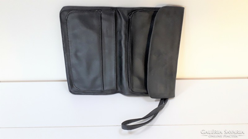 Retro black leatherette car bag