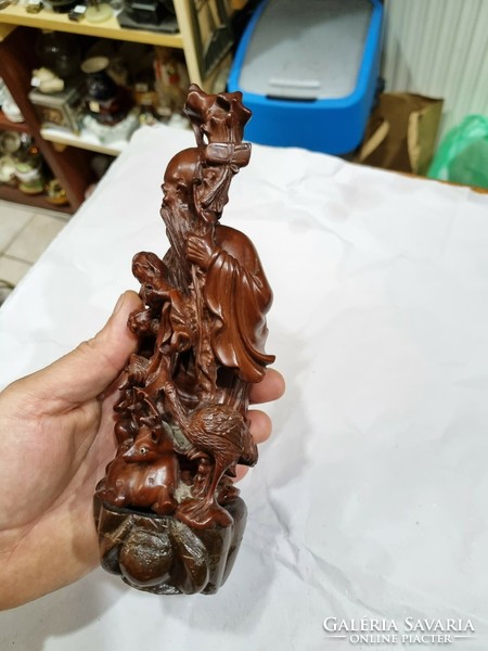 Chinese wood carved figure