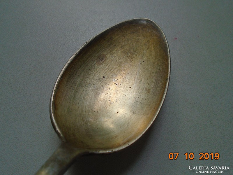 30 G silver wellner 90 silver-plated patina spoon with noble crown monogram