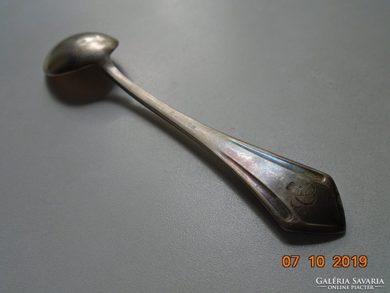 30 G silver wellner 90 silver-plated patina spoon with noble crown monogram