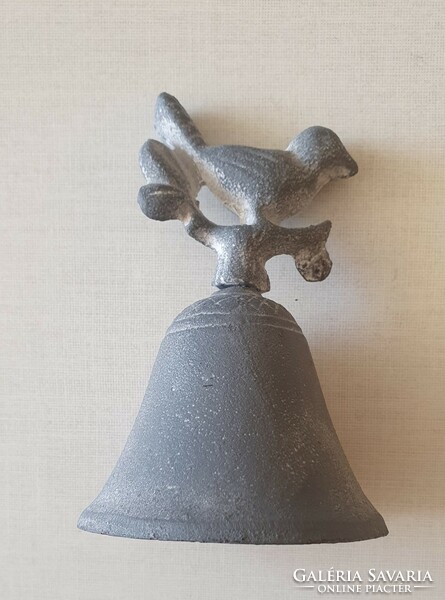 Cast iron bird bell table bell