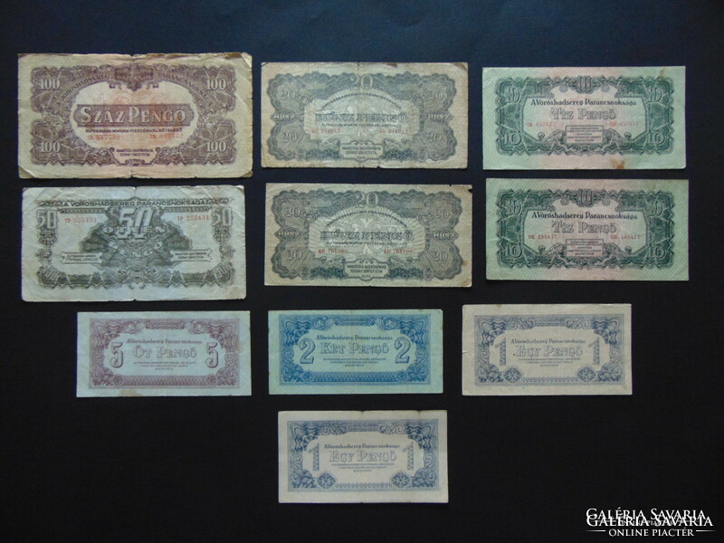 10 darab VH. pengő bankjegy 1944 LOT !