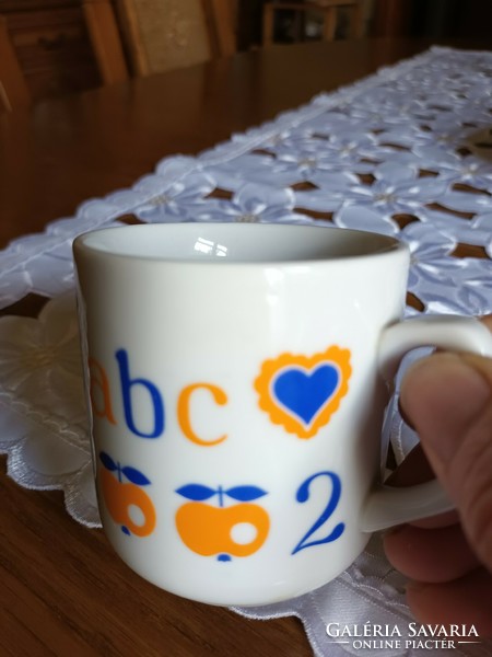 Porcelain children's mug with Alföldi alphabet and fairy tale pattern