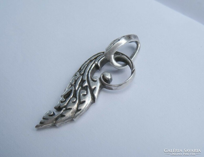 Viking style silver unisex pendant