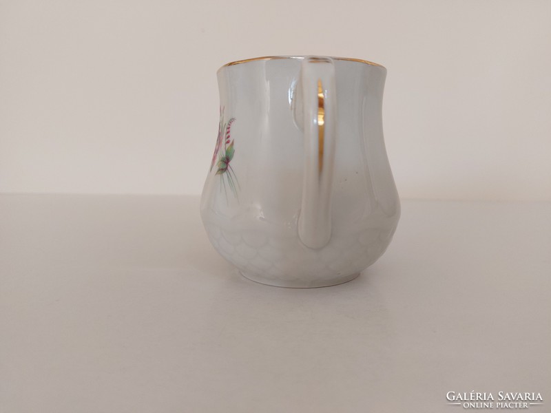 Old drasche porcelain mug floral folk cup vintage belly mug