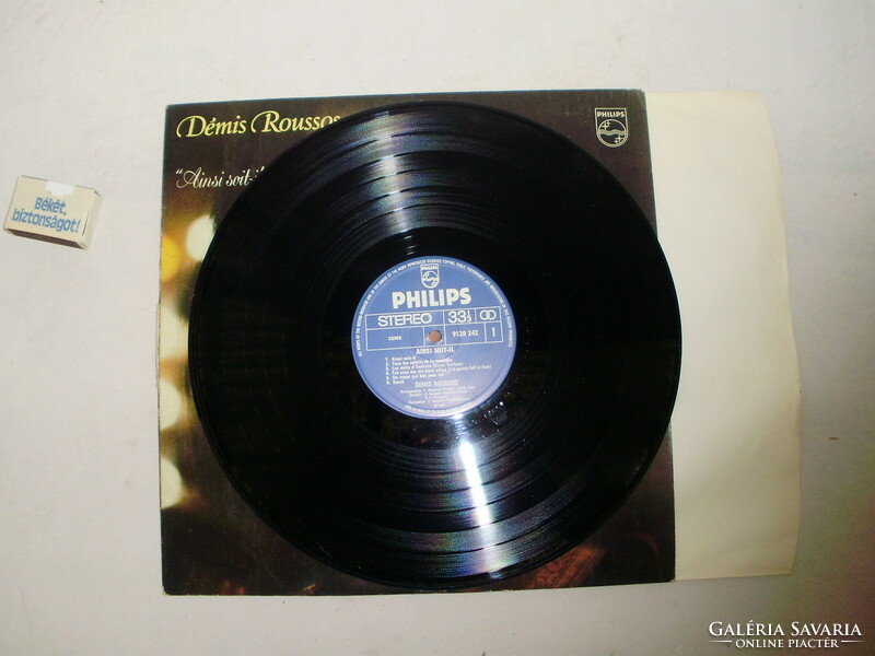 Retro demis roussos LP, vinyl record, audio record