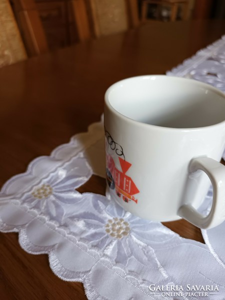 Rare lowland train message accident fairy tale pattern porcelain children's mug