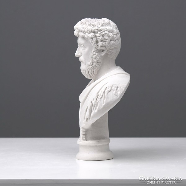 Marcus Aurelius Szobor reprodukció - Római Császár Mellszobor (Kicsi) 17cm