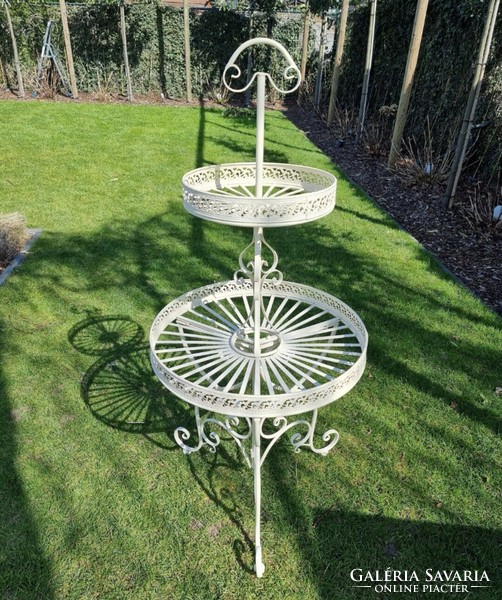 Large wrought iron flower stand