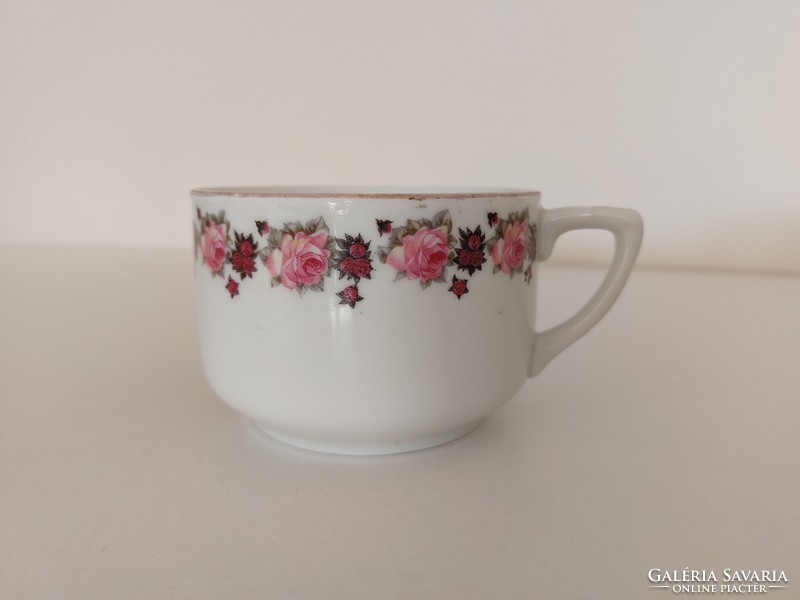 Old Karlsbad porcelain rose cup vintage mug