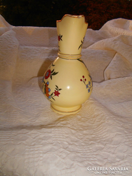 Antique hand painted earthenware jug