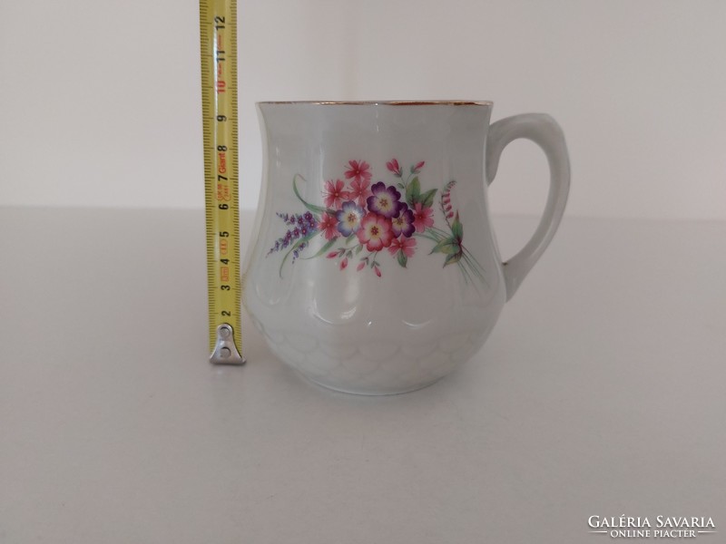 Old drasche porcelain mug floral folk cup vintage belly mug