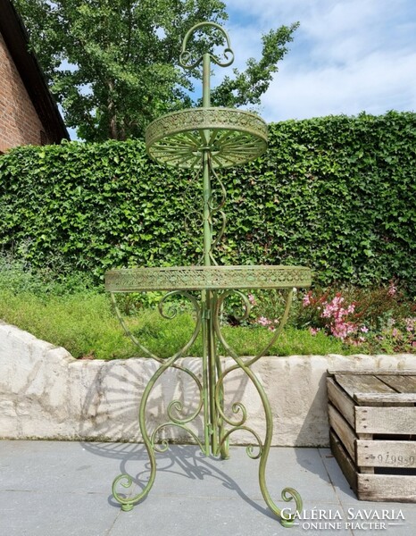 Large wrought iron flower stand