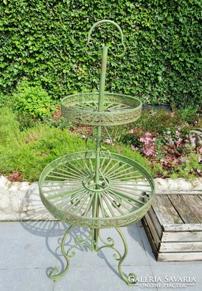 Large wrought iron flower stand