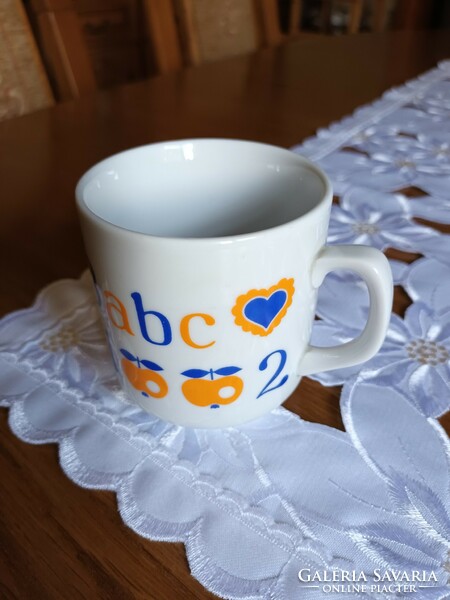 Porcelain children's mug with Alföldi alphabet and fairy tale pattern