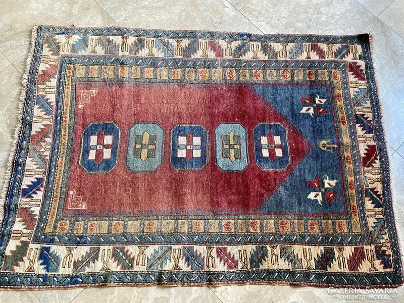 Antique Caucasian carpet 164x114cm