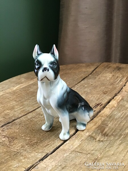 Old small porcelain dog figure