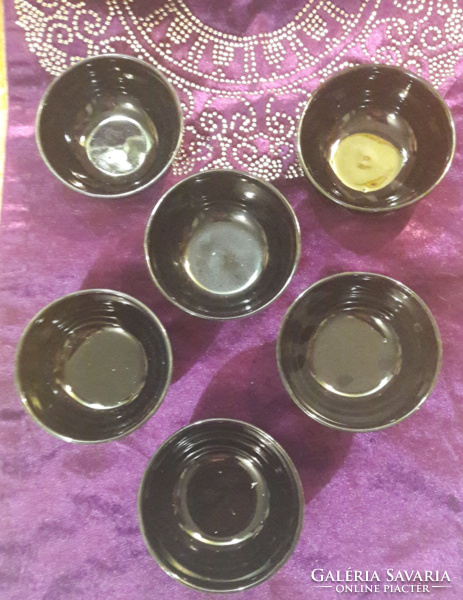 6 black bowls for Halloween party (l2637)