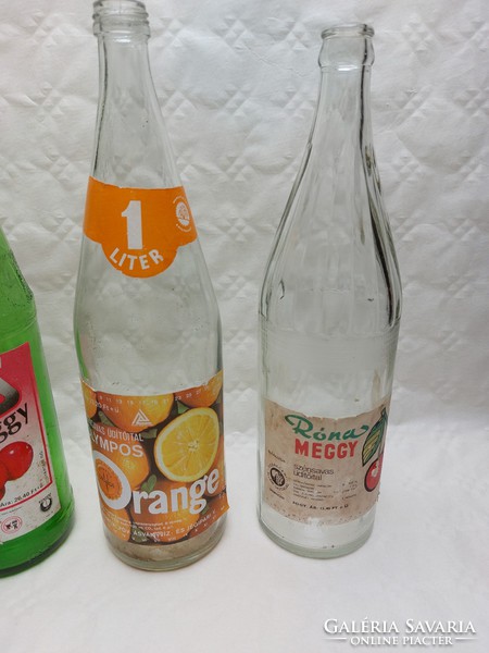 Retro label soda bottle Olympos orange róna cherry rum cherry 1 liter old bottle