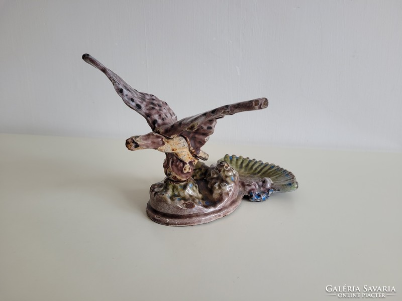Old Vintage Enamel Enamel Cast Iron Eagle Turul Bird