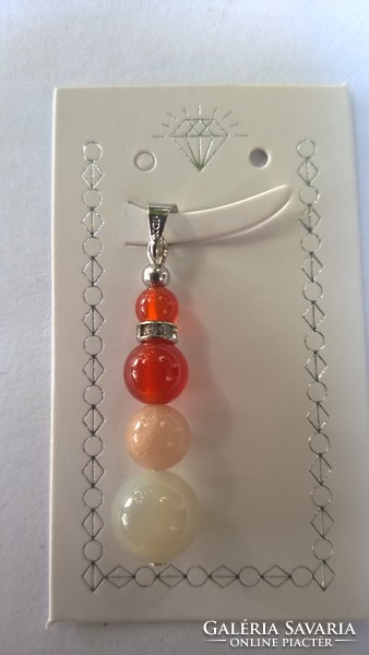 Mineral pendant earrings - carnelian, moonstone, sunstone - also as a gift