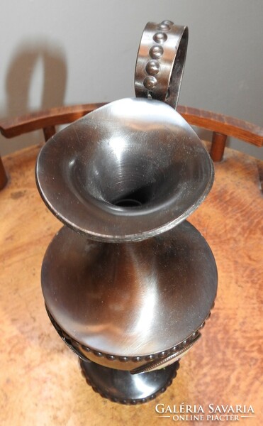 Gobelin inlaid metal carafe - pitcher - jug