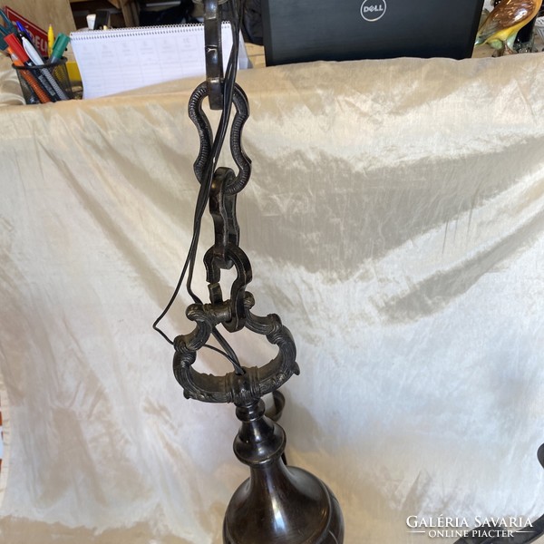 Huge antique 5-branch bronze chandelier