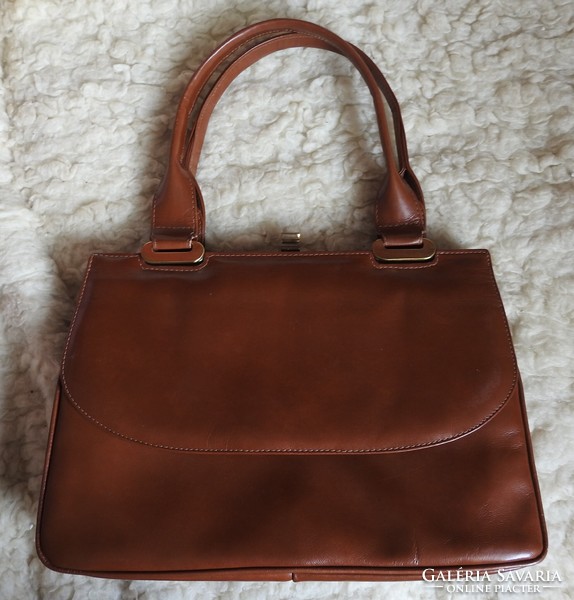 Old leather handbag