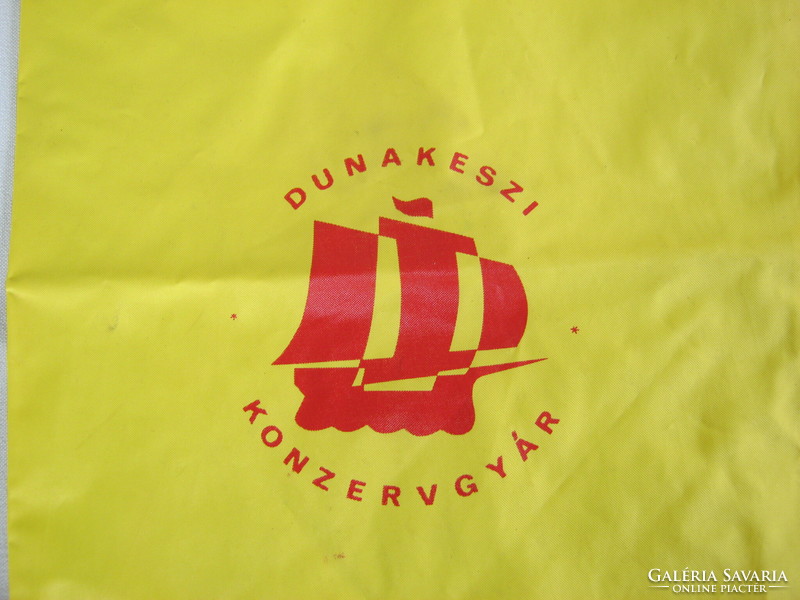 Dunakeszi cannery retro advertising plastic bag