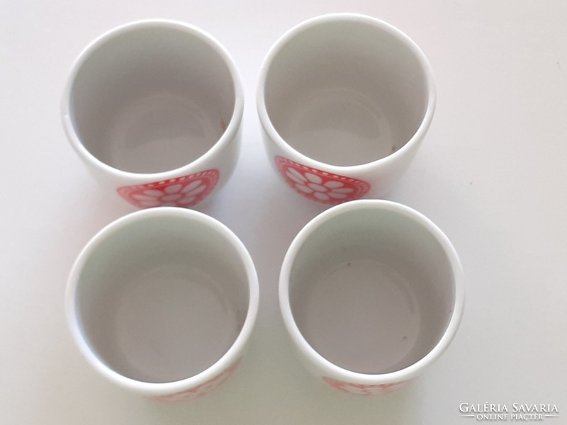 Retro hólloháza porcelain glass brandy cup 4 pcs