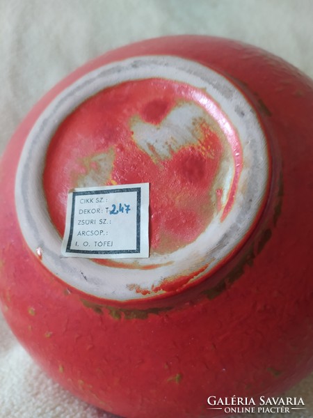 Tófej pitcher-shaped vase - marked, flawless, 20 cm