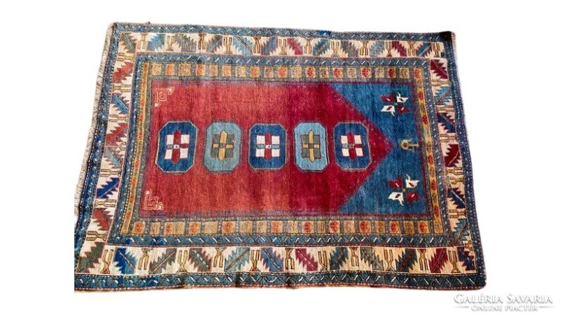 Antik kaukázusi mintás szőnyeg 164x114cm