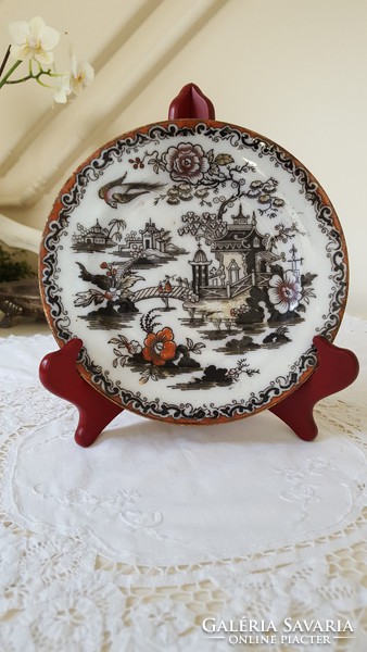Antique, 19th century plate with an oriental pattern