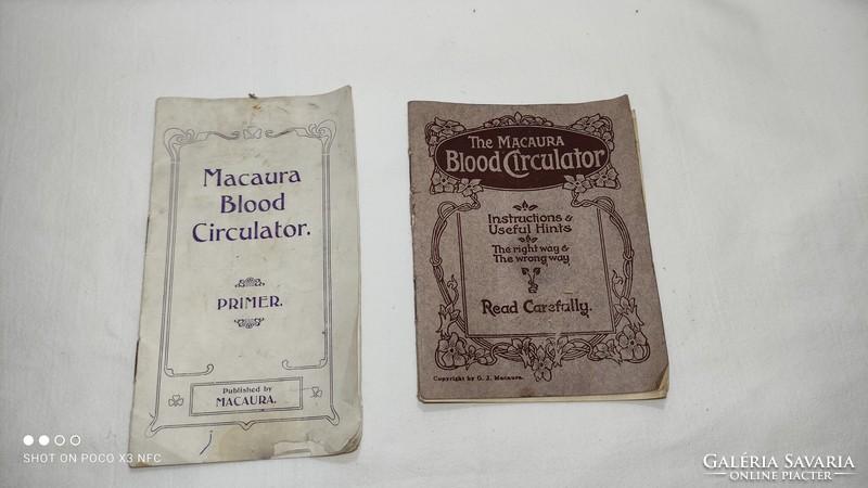 RITKASÁG Antik Vintage Dr G.J. Macaura's Pulsocon ORVOSI vibrációs vérkeringető 1900-as évek eleje