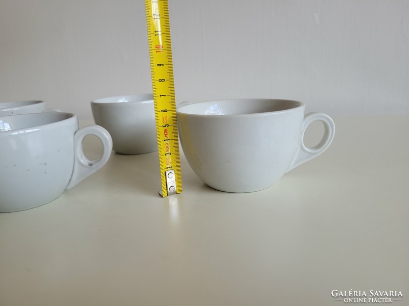 Régi Zsolnay porcelán csésze fehér pajzspecsétes 5 db