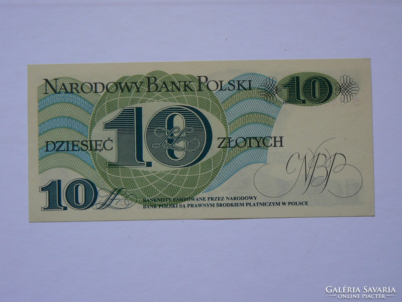 Bem apó 10 zlotys 1982. Aunc. Banknote, b. Series