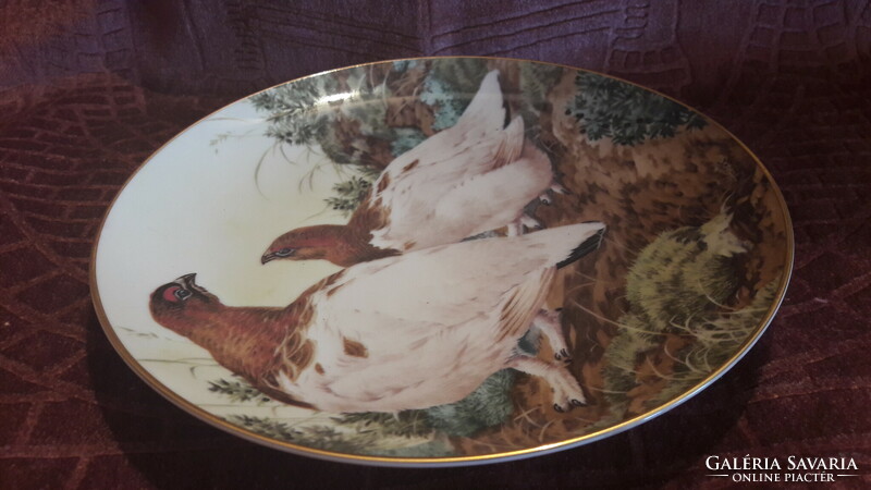 Madaras porcelán tányér, falitányér (L2919)