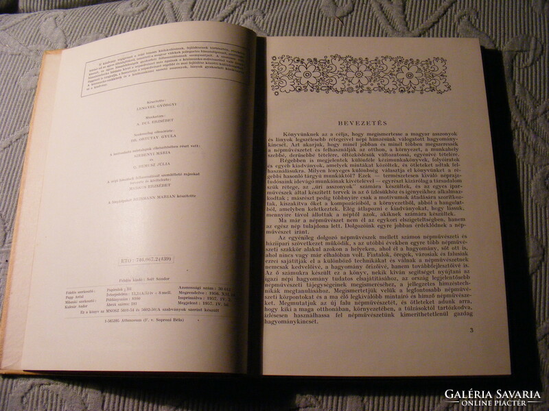 Lengyel  Györgyi - Népi hímzés  1957